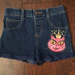 Cute Queen Kitty Jean Shorts